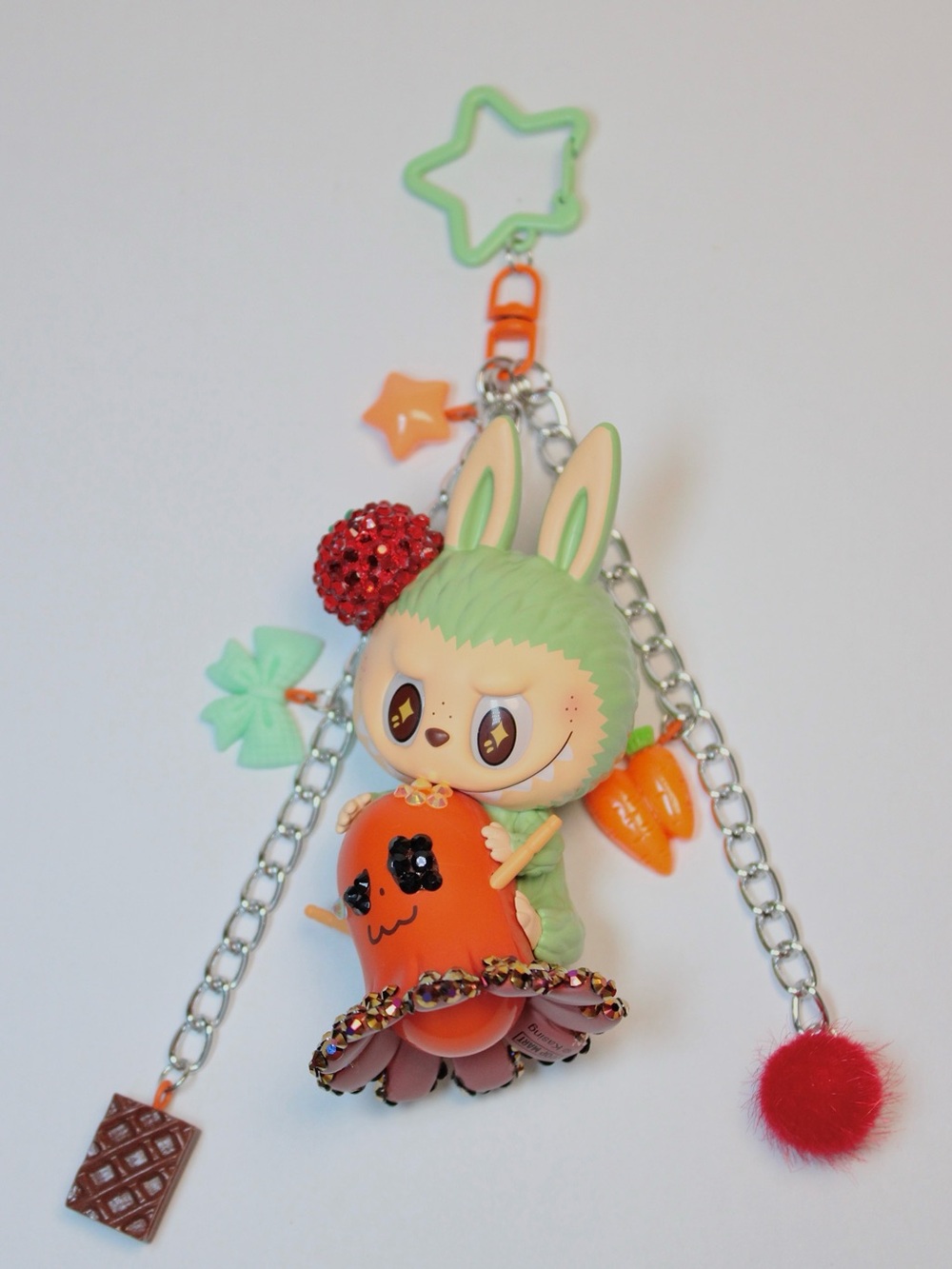 Wacky Mart Bedazzled Bag Charm - Sausage